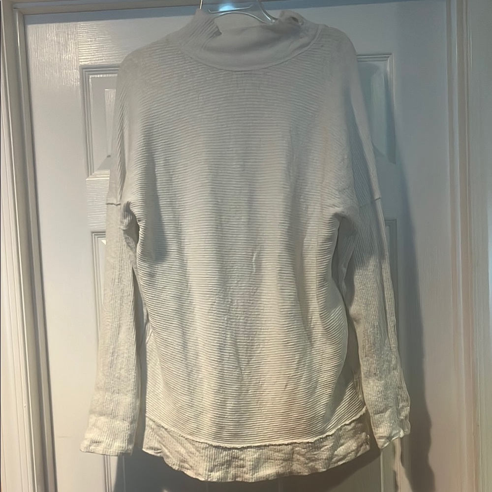 We The Free Cream Cowl Neck Top